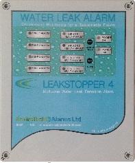 LEAKSTOPPER SPECIFICATION Zones 2, 4, 8, 16, 32, 64 + Input Voltage 230VAC (5W) Outputs 3 x common alarm volt
