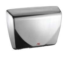 and Satin Stainless Steel. 10-year warranty. 0195 (Not shown) ROVAL CAST IRON HAND DRYER Available in White, Grey, Black and Almond. 10-year warranty. Overall Size: (Conforms to ADA) 11¼ x 15 x 4 (290 x 385 x 100 mm).