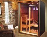 Audio-visual system designed to perform in the high 8801-201 temperatures and humidity of a sauna.