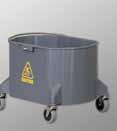 Marino buckets feature extended casters and/or flared base for greater stability to minimize the