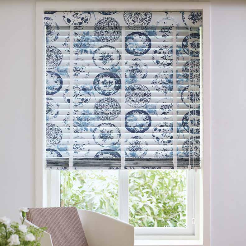1 CLADDED BLINDS This ingenious blind offers all the versatility of a Venetian blind with the added design feature of cladding in a comprehensive range of