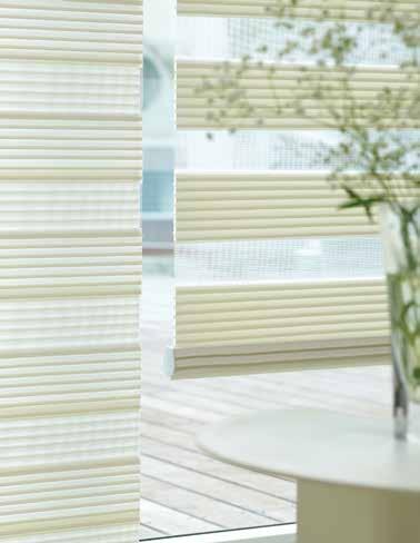 sheer fabrics can be aligned to create a full sheer blind, a full