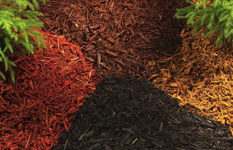 Decorative Mulch Decorative mulch is an ecological product made from coniferous wood waste which has been dyed with dyes that neutral to environment and do not damage