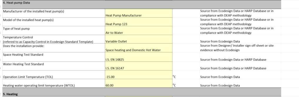 Refer to Figure 6 showing how this data is sourced. In this example the Total Heat Loss is 321 W/K.