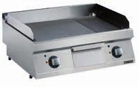 You can choose a griddle that is smooth, ribbed or a mixture of both, with versions made of mild steel or chrome. The external panels are made of stainless steel with Scotch-Brite finish.