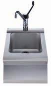 Manual water re-filling The tap can be requested as an optional accessory. NEUTRAL TOPS The work surface is made of 1.