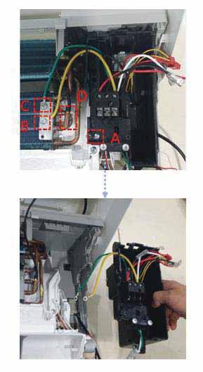 6 How to Remove the Electrical control box It is not necessary to remove the panel to remove the Electrical control box, in order to show clearly inside, these pictures are without panel.