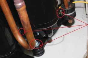 Remove the discharge pipe and suction pipe with a burner. Figure 117 4.