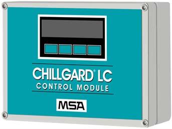 Chillgard LC Control Module 5 Microprocessor-based controller The MSA Chillgard LC Control Module can communicate with up to eight sample points from Chillgard LS Refrigerant Monitors over an RS-485