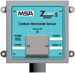 Z Gard S Sensor 5 Economical, reliable detection of carbon monoxide, nitrogen dioxide or refrigerants Simplicity/ Ease of Use Green OK LED sensor status indicates that the device is operating