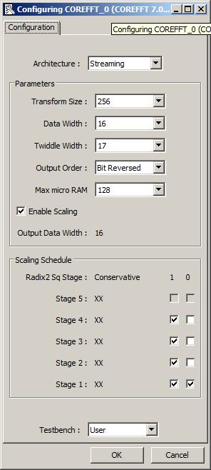 6.3 Configuring CoreFFT in SmartDesign The core can be configured using the configuration GUI within SmartDesign.