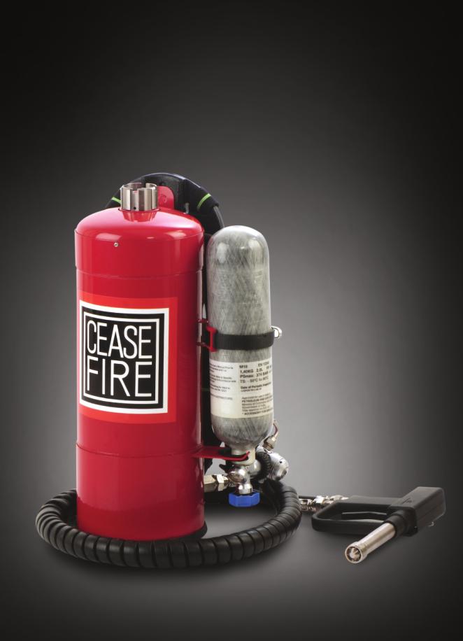FEATURES: FEATURES: Fire class: Class A, B and Electrically started fires Extinguishing media: Clean water with Foam additive Extinguishing enhancement agent: Ceasefire Bio Safe - Special Foam