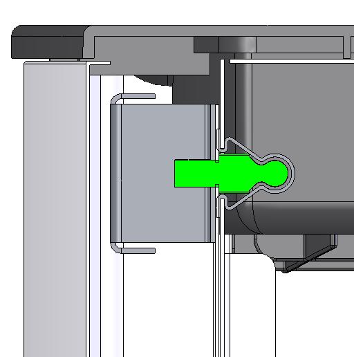 To separate the ball studs from the spring clips insert a flat headed screwdriver at the locations indicated on the picture and lever apart the front panels from the surround.
