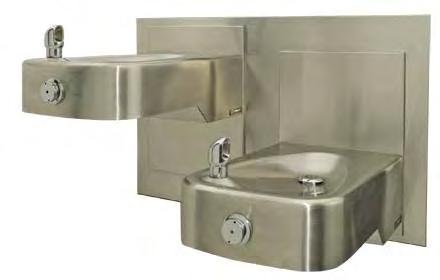 410.2 Minimum Number of Drinking Fountains The plumbing code is finally in agreement with the ICC/ANSI section that allows the spout height of 36 for