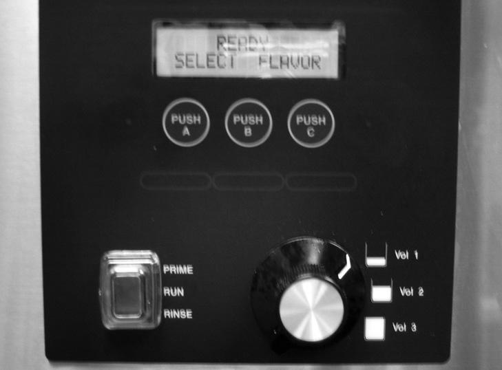 Select PRIME on the Function Selector Switch. 2. Load concentrate per instructions in the section titled Loading the Concentrate. 3.