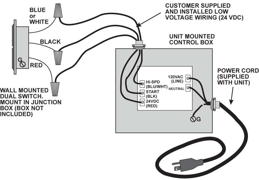 FIGURE 6 Wiring with hardwired switch