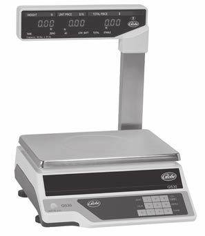 Globe PRICE COMPUTING SCALE Dual-sided display is easy to view for both the customer and operator One piece molded base and removable stainless steel tray (11.75" x 8.