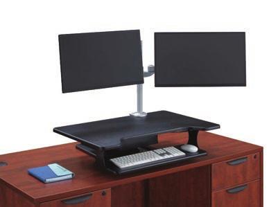 6 Lbs Combined Weight Overall: 283/8"W x 47½"D x 19¾ -36½"H List: $949.00 *Monitor Arms Not Included.