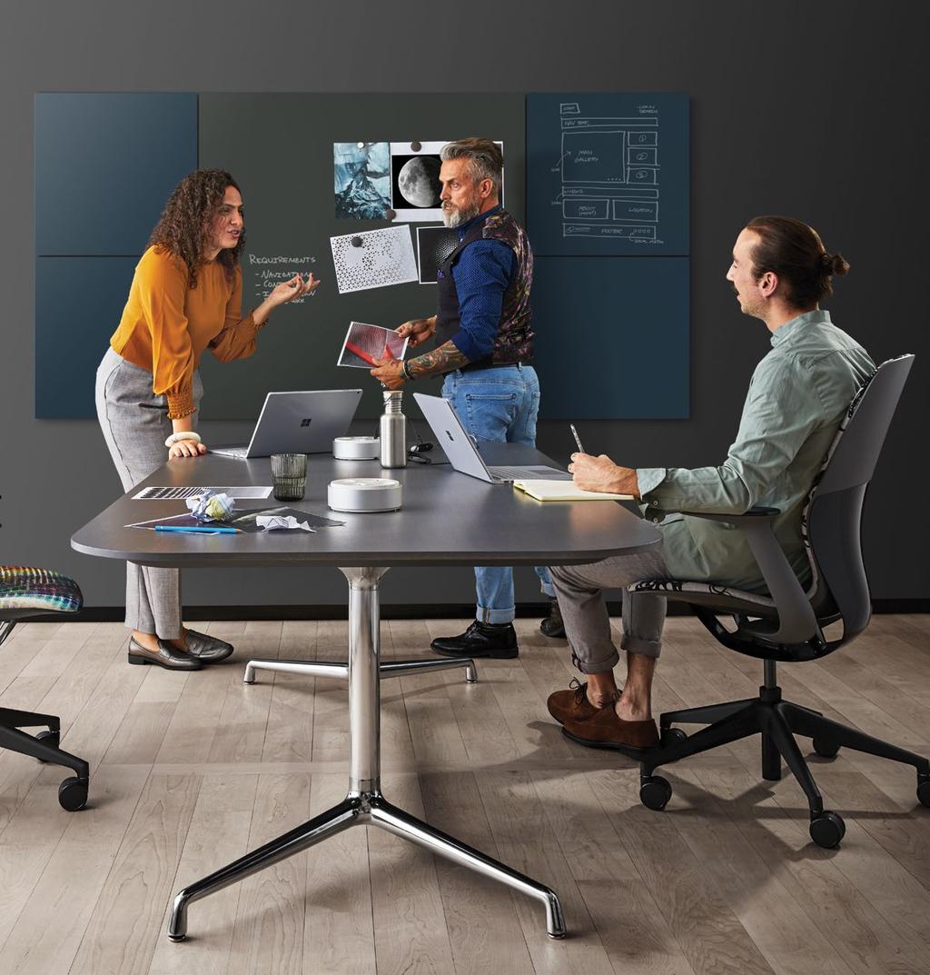 Motif s inspired design complements any interior aesthetic while its functional writing surface enhances collaboration.