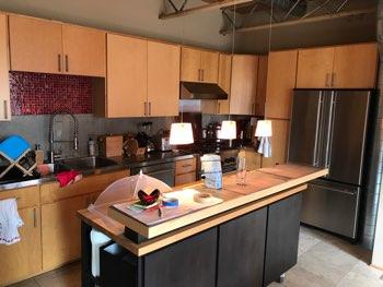 1. Kitchen Room Kitchen Walls and ceilings appear in good condition overall. Flooring is Tile. Heat register present. Accessible outlets operate.