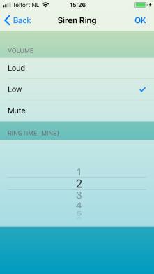 8.8 Adjust siren volume and time of alarm Both settings can be adjusted by this menu. 25 ENGLISH With the EM8710 APP: The text message to change the Siren volume is: 12 and the ringing time is: 13.