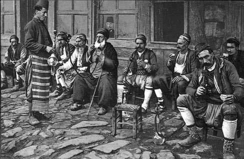 Figure 2:Turkish coffeehouse, which is occupied by men only, has important contributions to the formation of public life; these settings still exist in modern Turkish cities.