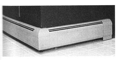 Typical convector installed at the base of a perimeter wall to overcome the downdraft during cold weather