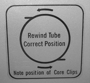 12. Installing Take up reel for Cold PSA film 1. Loosen the pressure-adjusting nut near the right cabinet, and the rewind tube can then be removed from the machine 2.