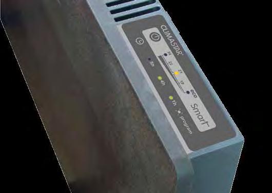 The Heating of Silicium SMART Efficient heat. Combination of three heating systems: radiation, accumulation and convection. Electronic thermostat.