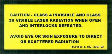 2. Safety 2.1.1 Laser Radiation Safety Labels 2.1.1.3 Laser Warning Logotype 2.
