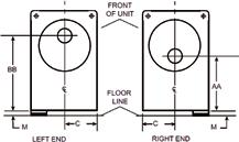 Nozzle Arrangements In Out Right End Left End LD14011 3-Pass Condenser Nozzle Arrangements In Out Left End Right End Figure 18 - CONDENSERS - COMPACT