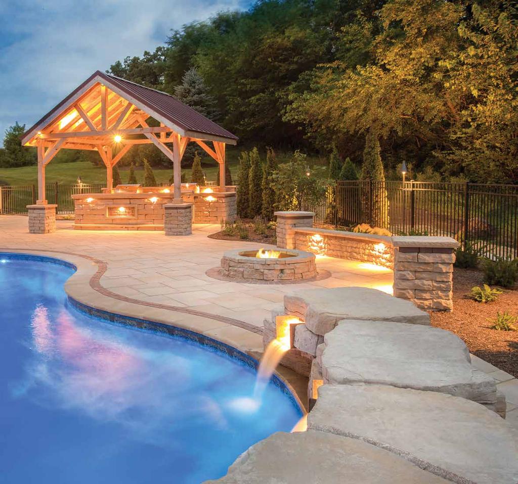 While the kids are making a splash in the pool, you can make a splash with your hardscape elements. Find more ideas at RosettaHardscapes.