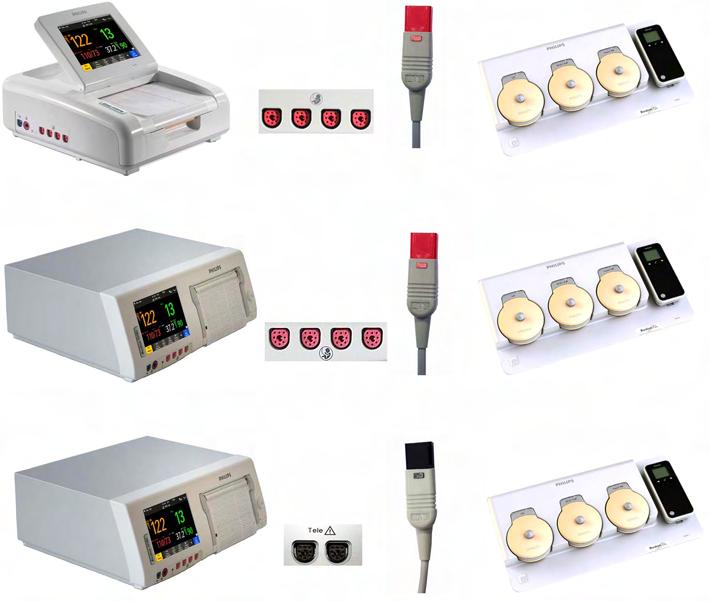 4 Cableless Monitoring Connection Options The fetal monitors FM20/FM30 and FM40/FM50 are compatible with the Avalon CL and
