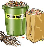 Acceptable yard waste consists of leaves, grass clippings, garden debris and brush that is no greater than 6 in diameter.