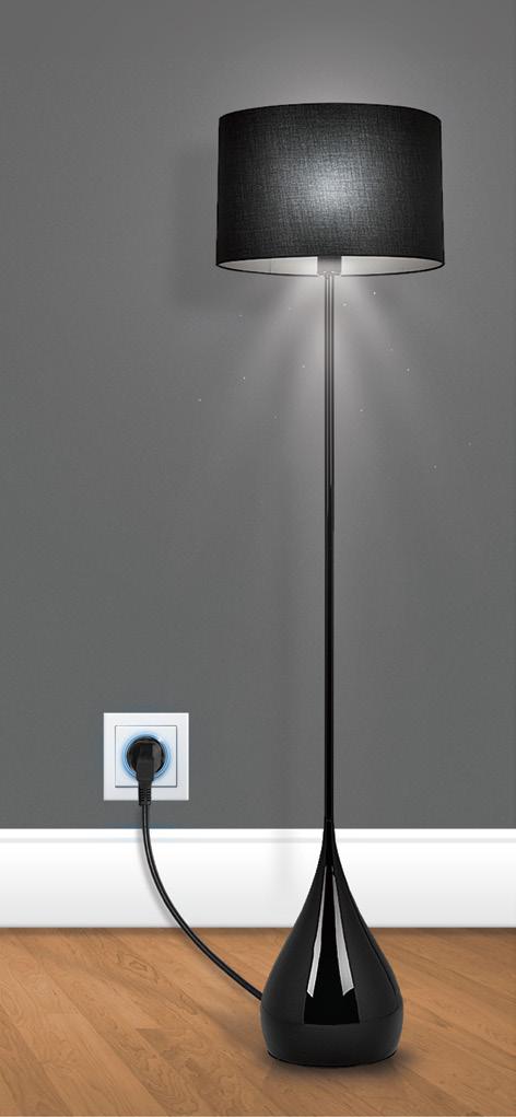 This highly functional wall plug can be applied wherever you want to control electrical devices (max permissible load