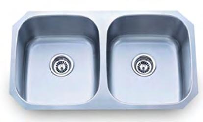 INTERIOR STANDARDS PLUMBING Kitchen Sink (Double Bowl) Manufacturer: Pelican Model #: PL802 Finish: Satin Brushed Notes: 1.