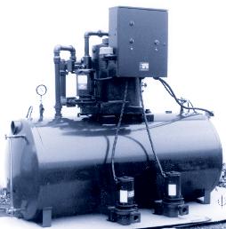 SHVC / SHVM Vacuum Pump Steel Horizontal Vacuum and Condensate unit with independent air and water pumps.