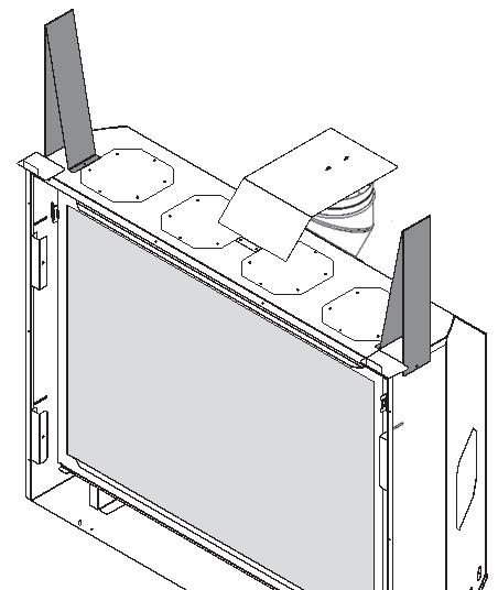If using a rear outlet, keep the shield to reinstall after converting the top to rear outlet see next subsection.