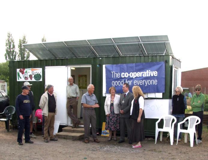 The shed is painted from time to time by The Prince's Trust Students or Probation Service Community Payback