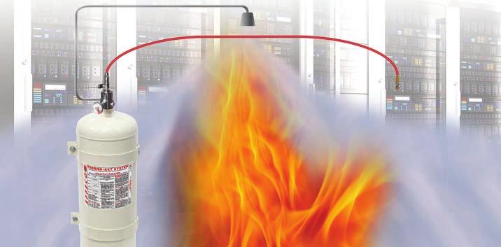 SFFECO Thermo-Act indirect system for low pressure agent as shown below uses the tube as a fire detection device only.