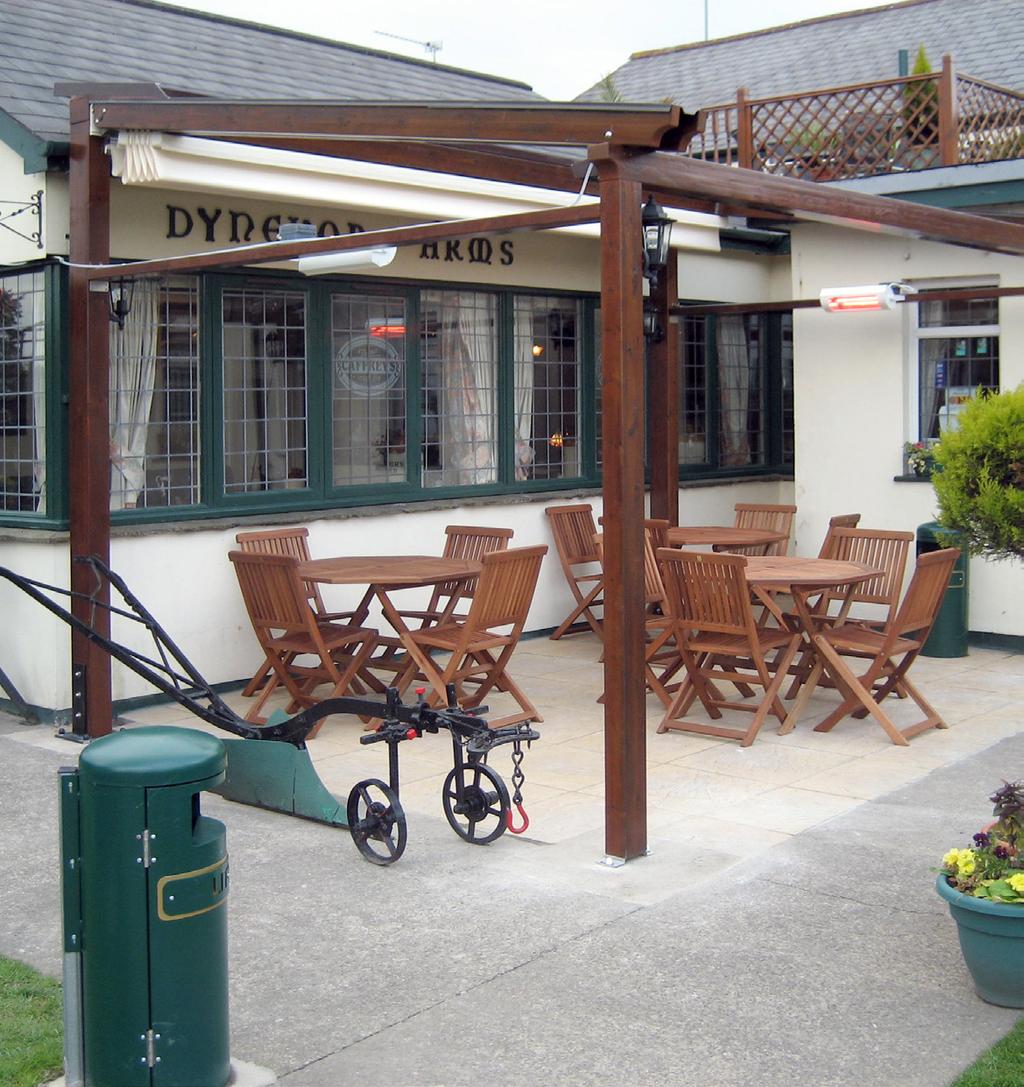 Track Styles Inclined The most common style of Pergola Awning is pitched at