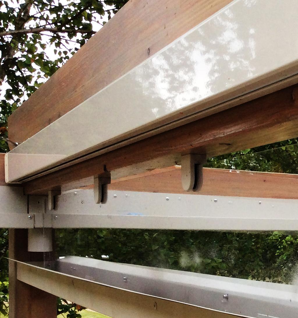 Gutters All our Pergola Awnings can be constructed with integrated or bespoke