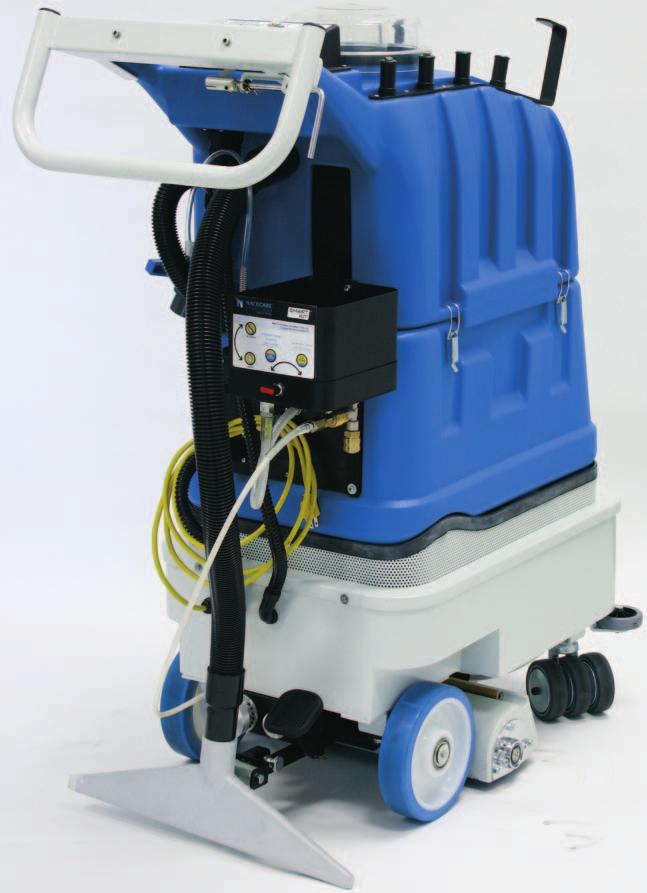 QUIET WALK-BEHIND BATTERY EXTRACTOR QUIET 60 DB(A): perfect for the hospitality and healthcare industries EFFICIENT: clean over 4,000 sq ft per hr.
