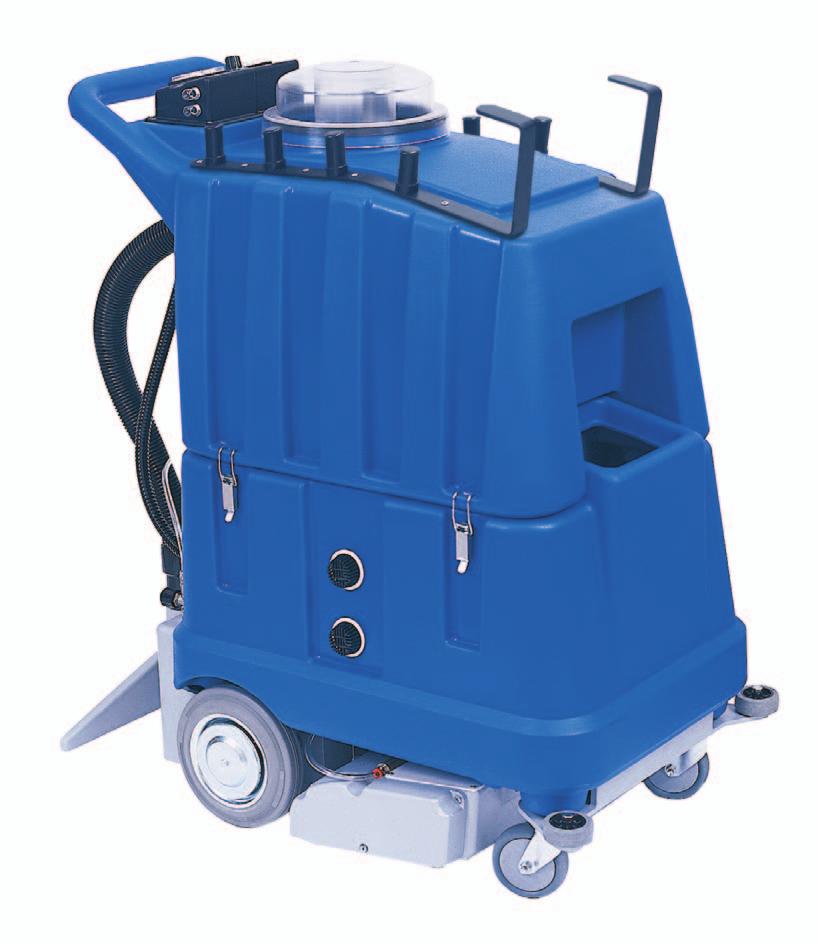 WALK-BEHIND CARPET EXTRACTOR EFFICIENT: clean over 4,000 sq ft per hr. saving you time and money USAGE: both interim maintenance and restorative cleaning with LOW MOISTURE SPRAY BAR.