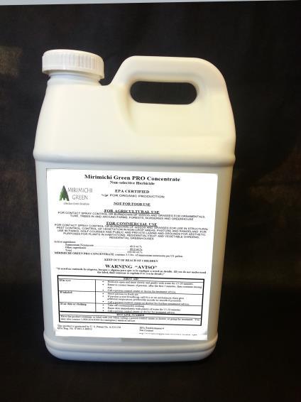 METHODS OF USE AND GENERAL APPLICATION INSTRUCTIONS General Instructions: MIRIMICHI GREEN PRO CONCENTRATE is a contact non- selective herbicide for spray application only to undesirable plant growth.