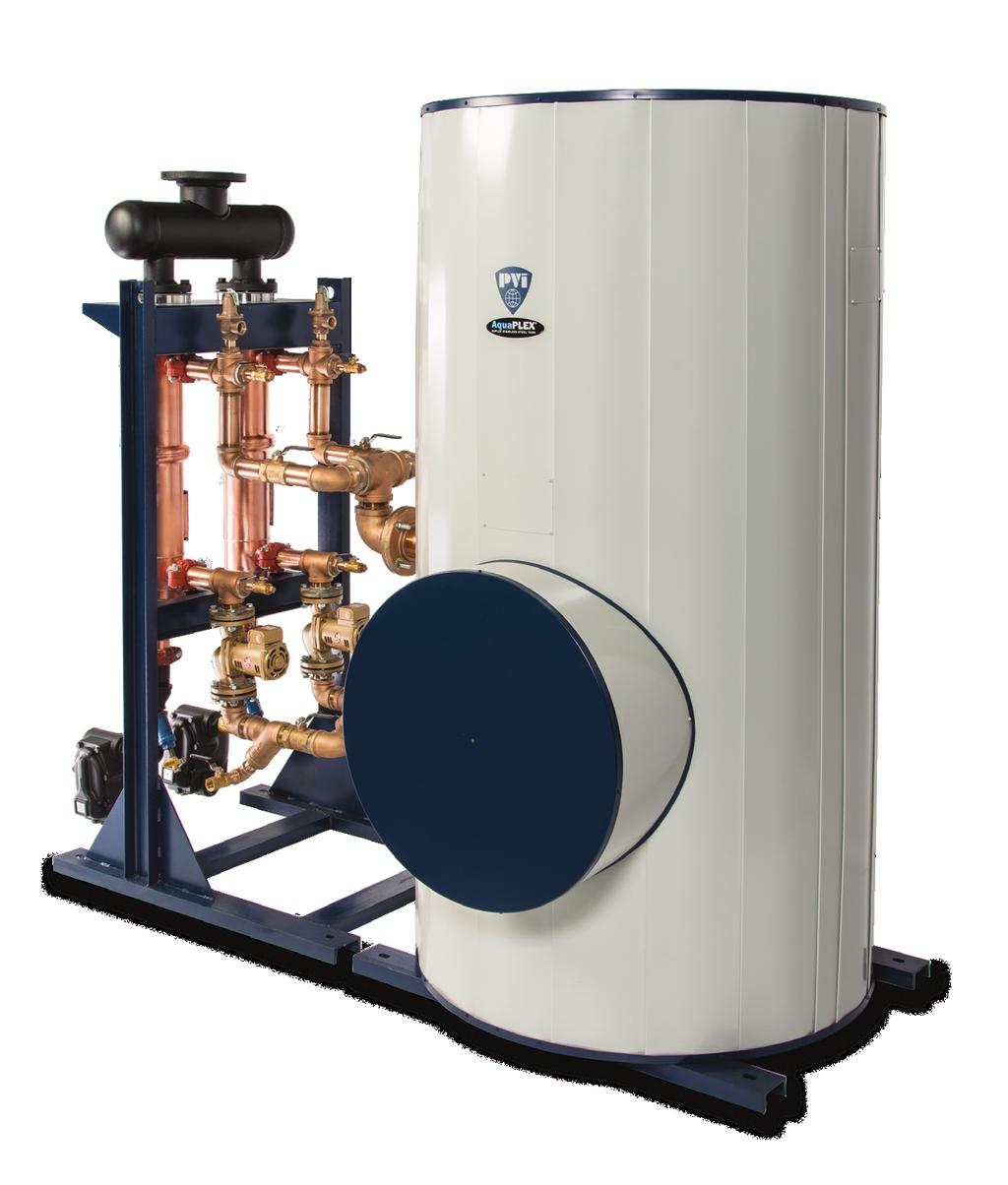 Steam-Fired Domestic Hot Water Generator COBREX Semi-Instantaneous steam water heaters utilize a double-wall, copper-tube, counter-flow heat exchanger to provide moderate to large amounts of domestic