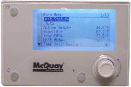 Optional Remote User Interface - 56 - The optional remote user interface is a remote control panel that mimics operation of the controller located on the unit.