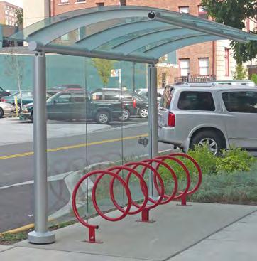 b. Design bicycle parking facilities with coverings and other protections from the elements.