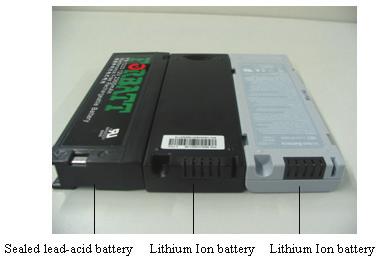 2.5 Batteries This monitor is designed to operate on battery (sealed lead-acid or Lithium Ion battery) power during intra-hospital patient transfer or whenever the power supply is interrupted.