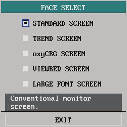 4.4.1 Face Select Select FACE SELECT>> in SYSTEM SETUP menu.